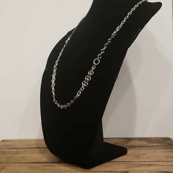 ANN TAYLOR LOFT Silver Ring Necklace - Picture 2 of 3